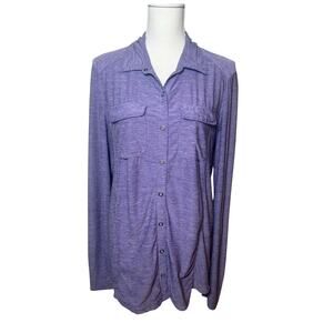 Duluth Trading Co women's Amachillo purple cooling knit jacket shirt size M